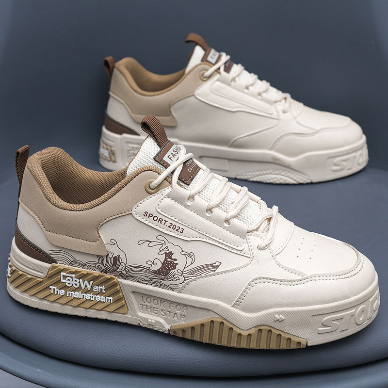 Zapatillas Urbanas Hombre Modelo AD001 Blanco-Beige