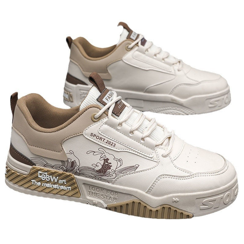 Zapatillas Urbanas Hombre Modelo AD001 Blanco-Beige